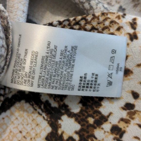 Anthropologie Maeve Juno Snakeskin Print Dress Brown White Tan Size XSmall - Picture 12 of 12